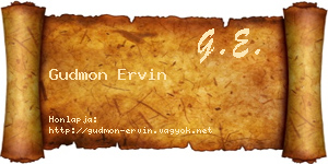 Gudmon Ervin névjegykártya